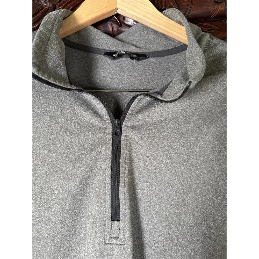 North Face Gray mens 3/4 zip pullover jacket polyester logo‎ specialty edition
